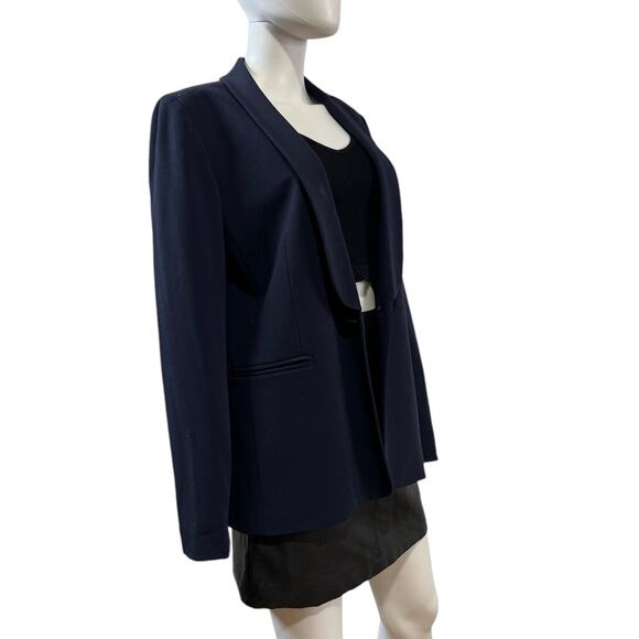 Madewell Womens Navy Blue Shawl Collar Single Button Blazer Size US 12 - Picture 2 of 5